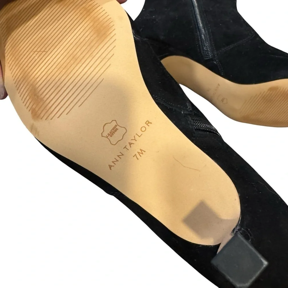 Ann Taylor Classic Black Ankle Booties